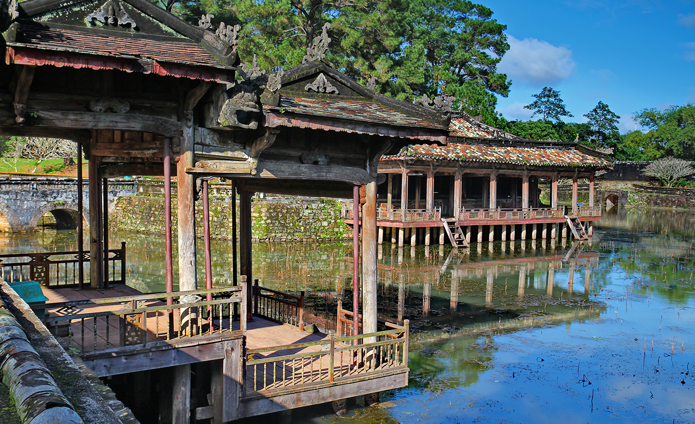Vietnam ancient Tu Duc royal tomb and Gardens Of Tu Duc Emperor