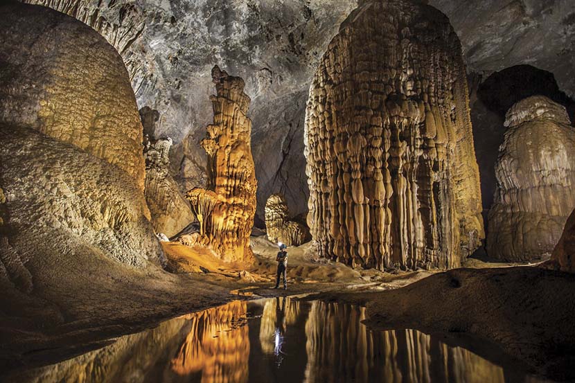 stalagmites in son doong cave